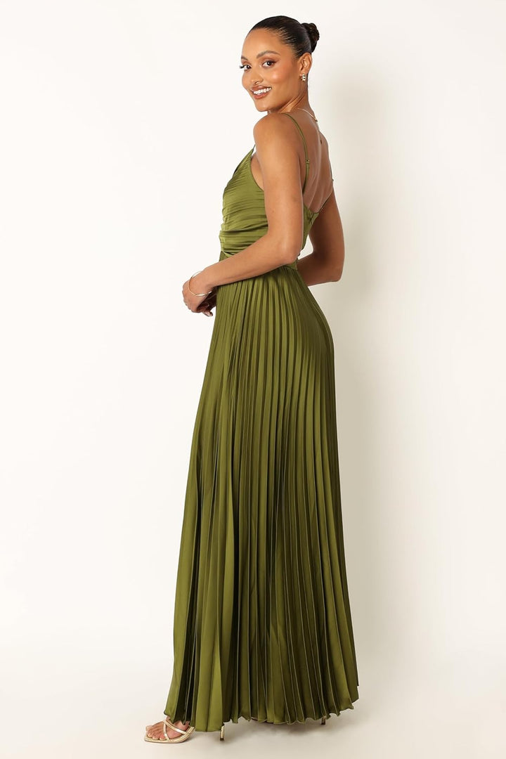 MIKA - VESTIDO MIDI FORMAL PLISADO