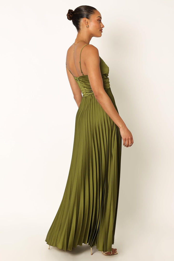 MIKA - VESTIDO MIDI FORMAL PLISADO