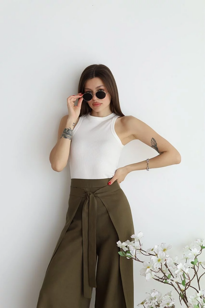 KRISTY - PANTALONES DE LINO SUAVES