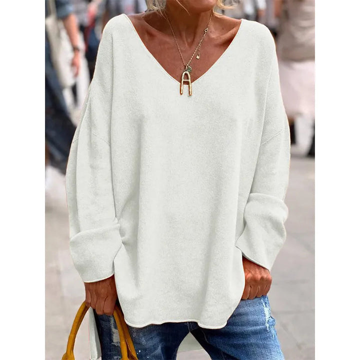 PAU - BLUSA DE CUELLO EN V DE AJUSTE RELAJADO