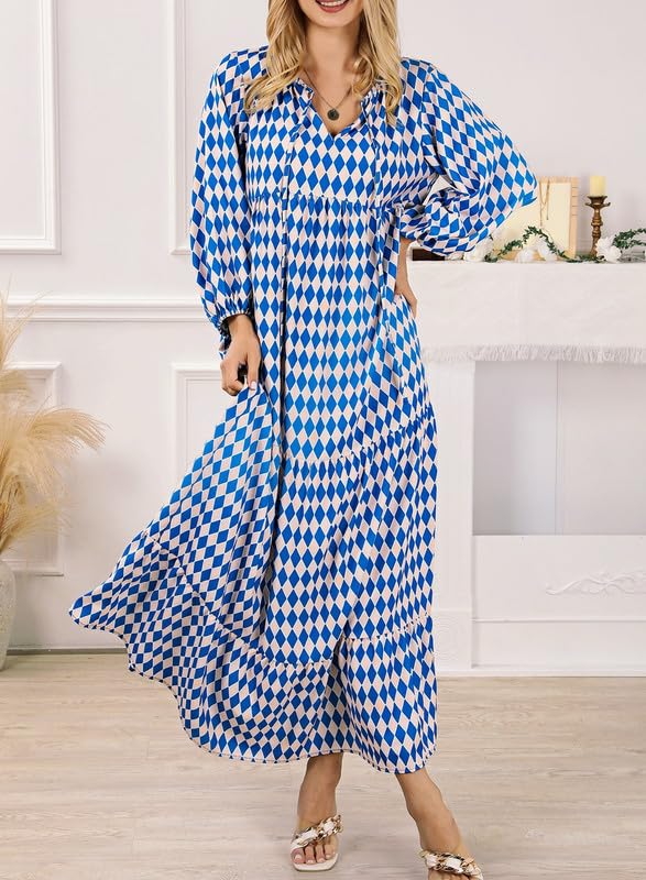 ROMINA - MAXI BOHO CHIC CON MANGAS ABULLONADAS