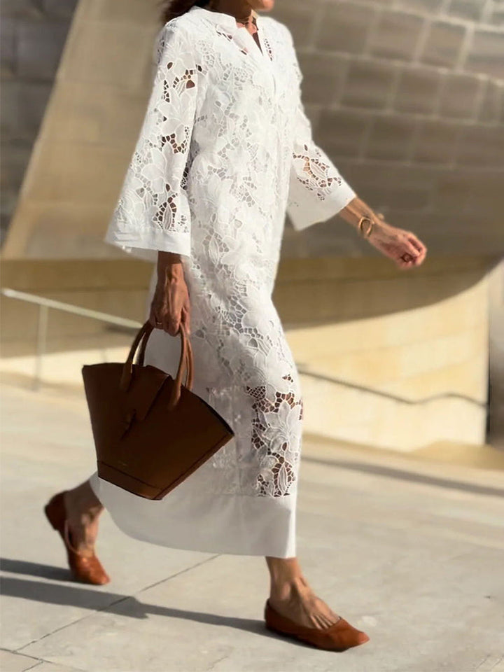 WHITNEY - VESTIDO DE ENCAJE DESLIZANTE CONTEMPORÁNEO
