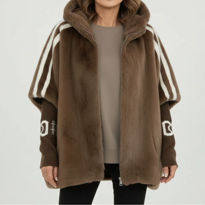 PALOMA - CHAQUETA CON CAPUCHA DE PIEL SINTÉTICA