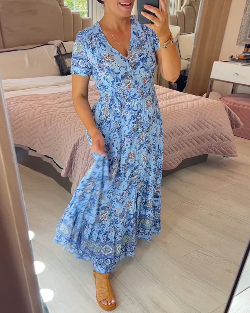 BRIAR - VESTIDO BOTÁNICO CON ESCOTE EN V