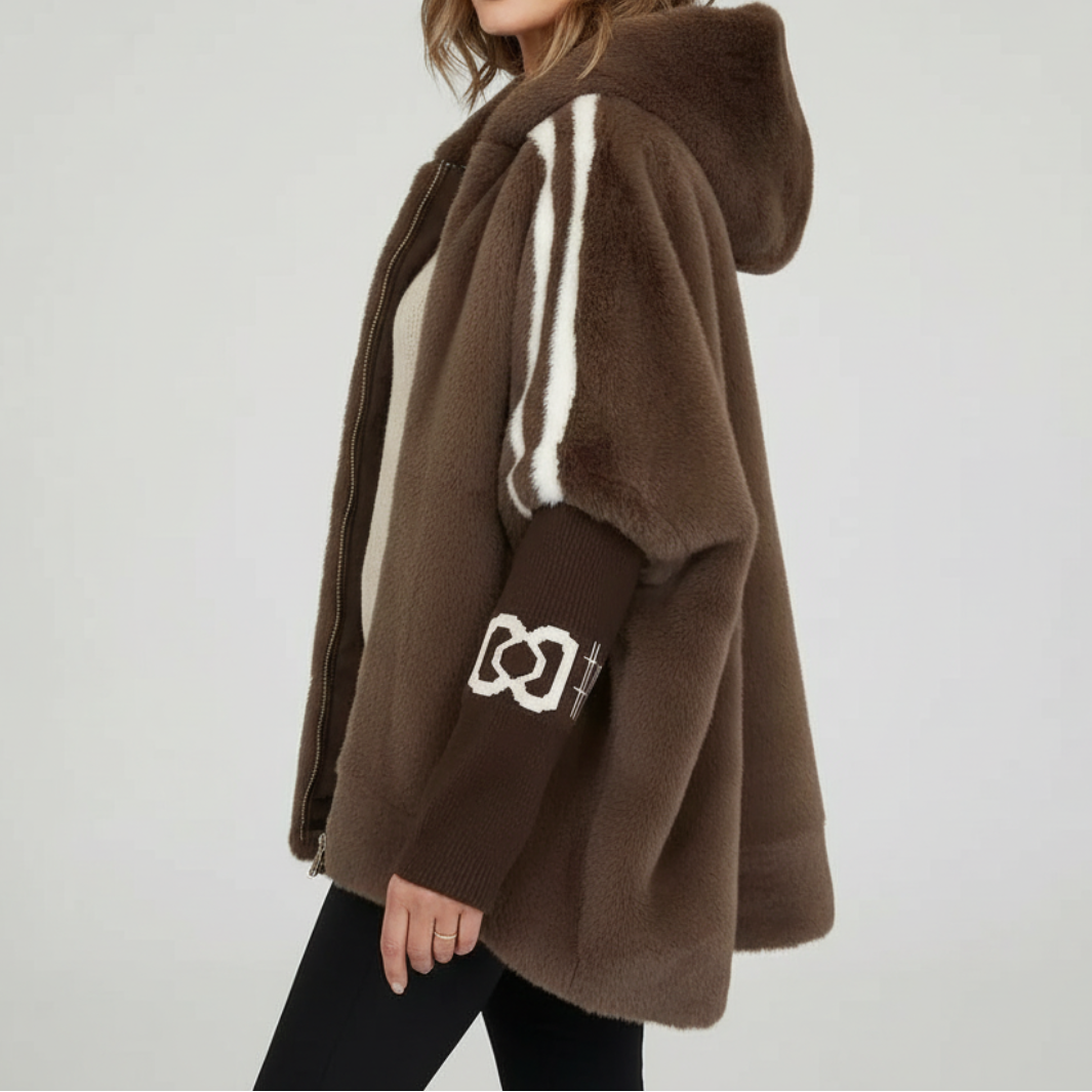 PALOMA - CHAQUETA CON CAPUCHA DE PIEL SINTÉTICA