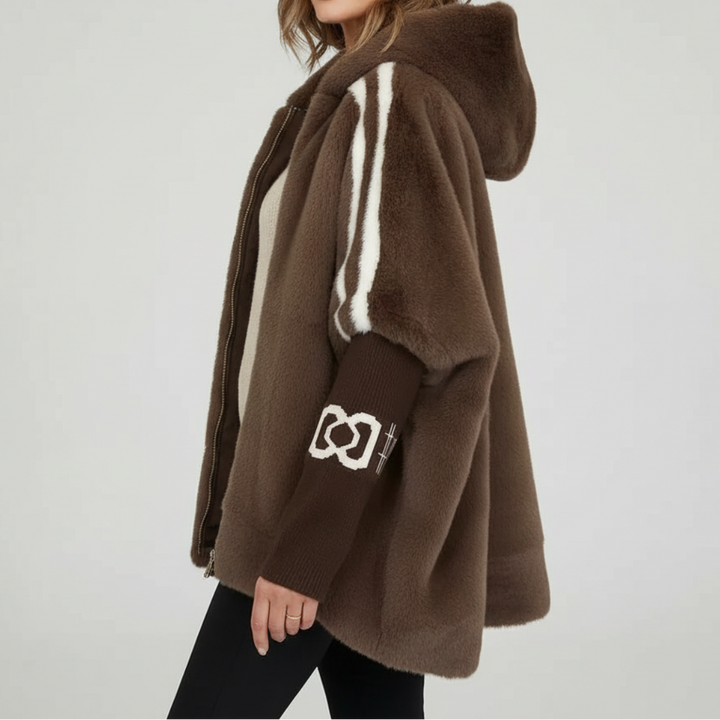 PALOMA - CHAQUETA CON CAPUCHA DE PIEL SINTÉTICA