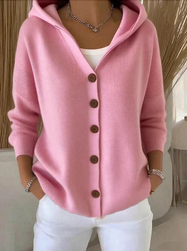 TYRA - CARDIGAN DE PUNTO CON CAPUCHA Y COJÍN