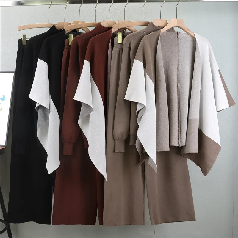 Alyssa™ - Elegante Traje de Tres Piezas de Punto