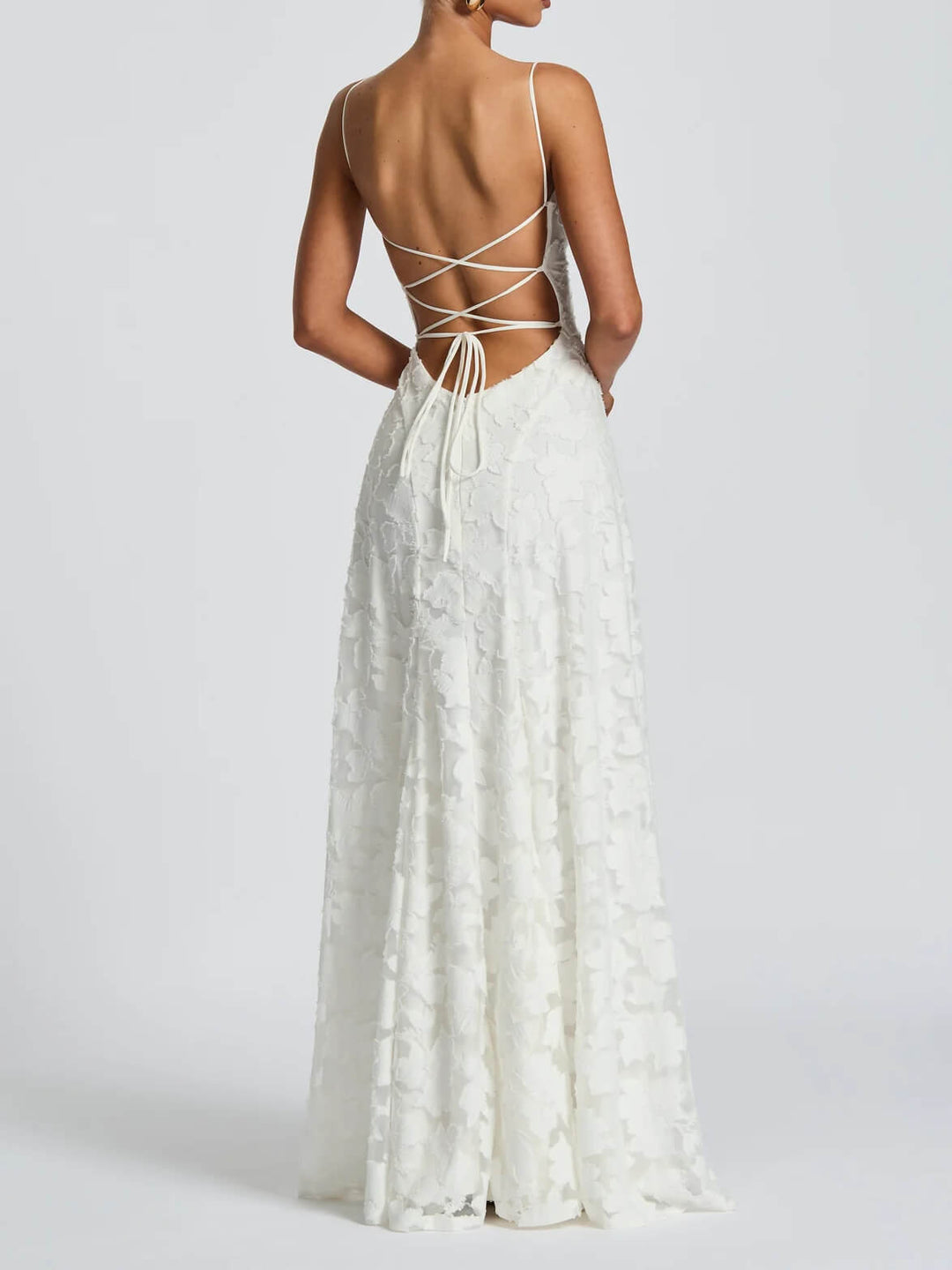 THEA - VESTIDO MAXI JACQUARD DE ELEGANCIA TEXTURIZADA