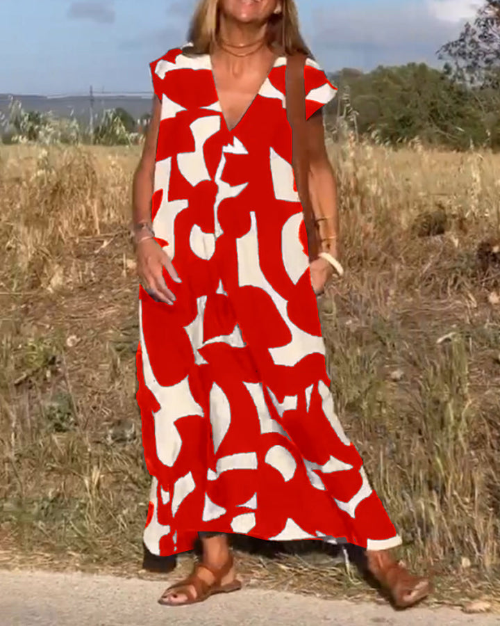 Alvina - Vestido Abstracto Relajado