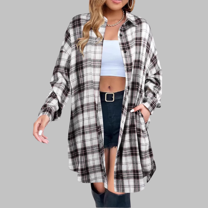 JANAYA - LA ELEGANTE BLUSA A CUADROS