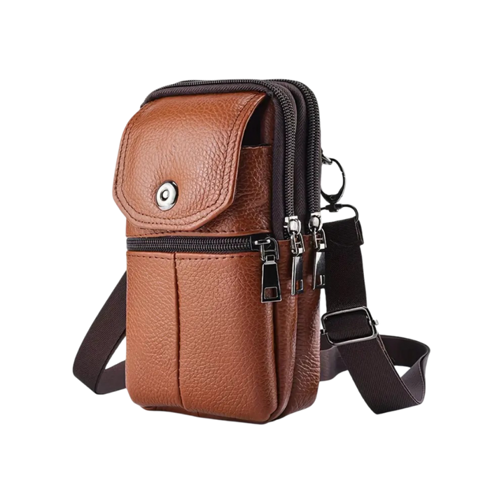 Eldon | Bolso Cruzado Compacto de Cuero para Viajes y Uso Diario