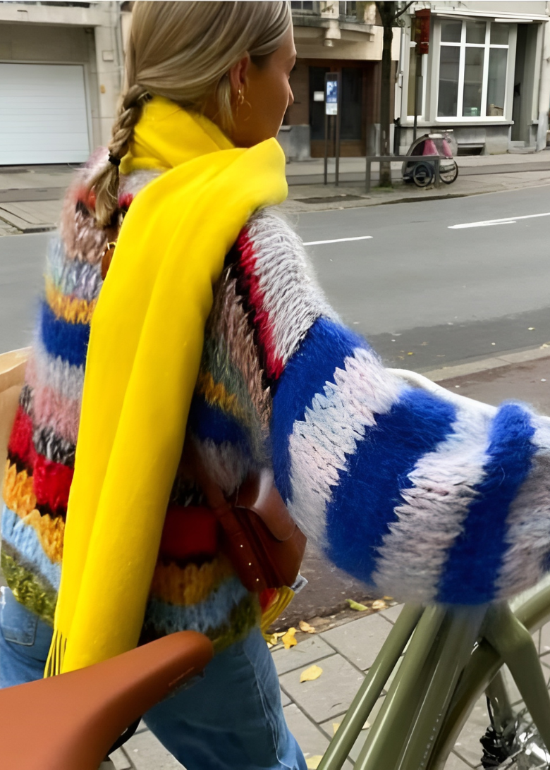 DEBRA - SUÉTER A RAYAS RETRO
