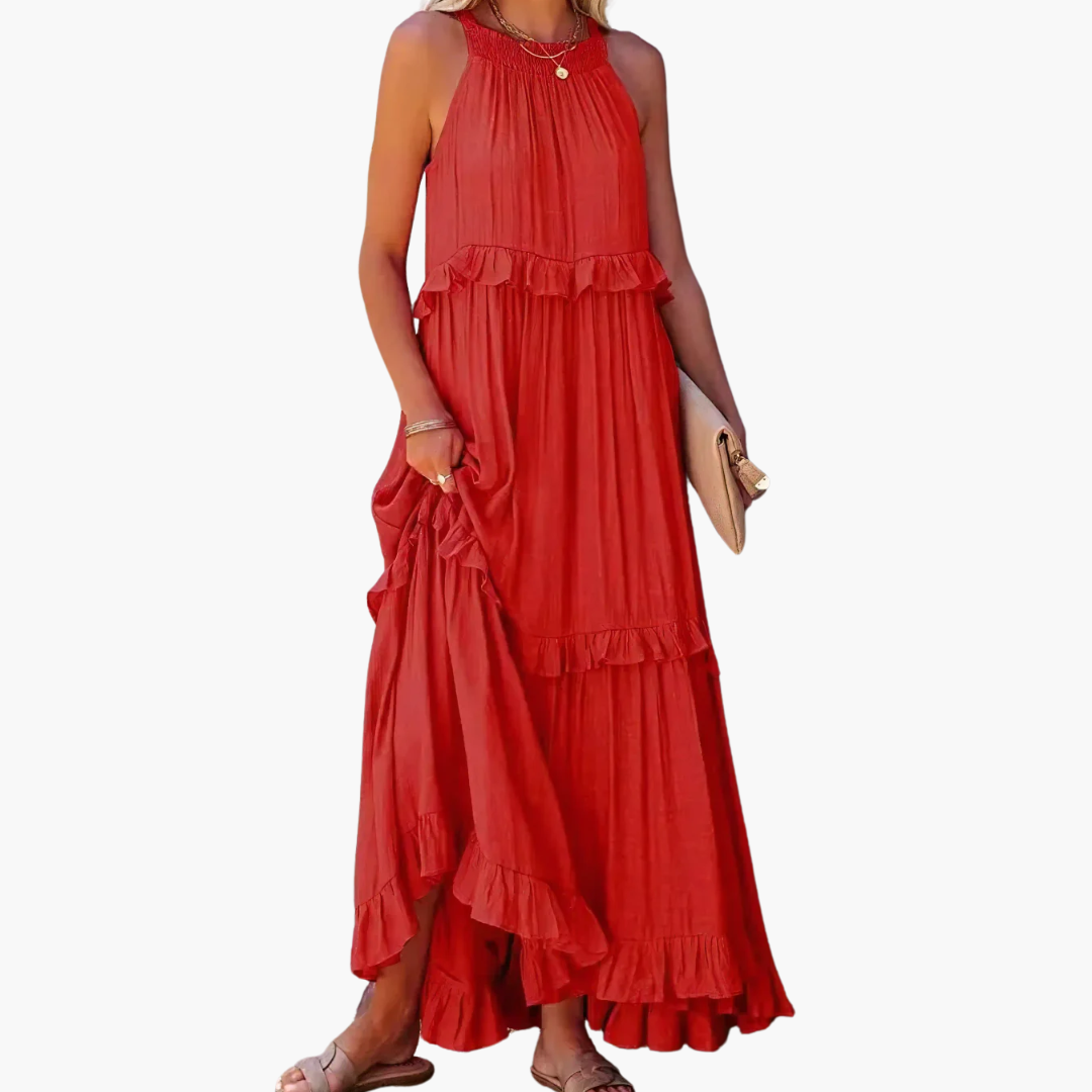 DIVINA - VESTIDO ESTILO VOLANTES LIGEROS
