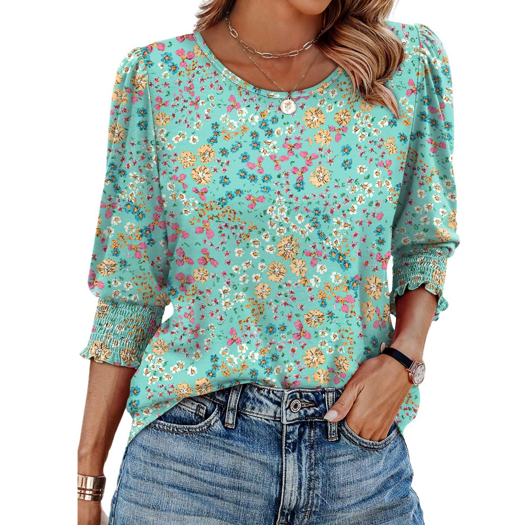 MILEA - BLUSA ELEGANTE CON DISEÑO FRUNCIDO