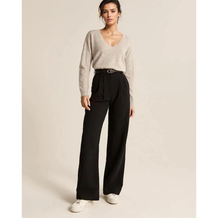 MERILYN - PANTALONES ANCHOS CON CORTE CÓNICO