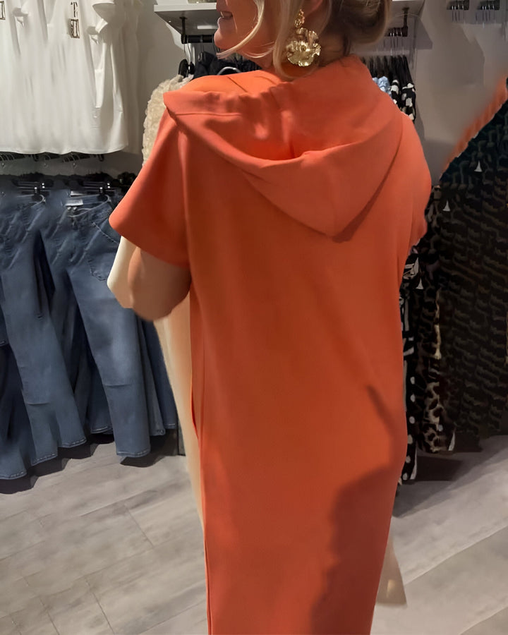 CECILLE - VESTIDO RELAJADO CON CAPUCHA PARA DESCANSAR