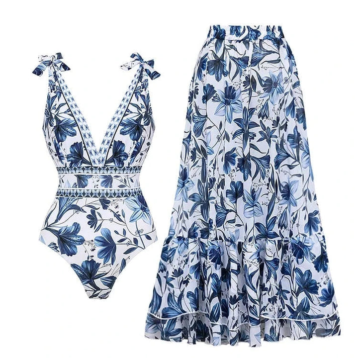 KAREEM – TRAJE DE BAÑO CON FALDA A LA MODA Y DE SECADO RÁPIDO