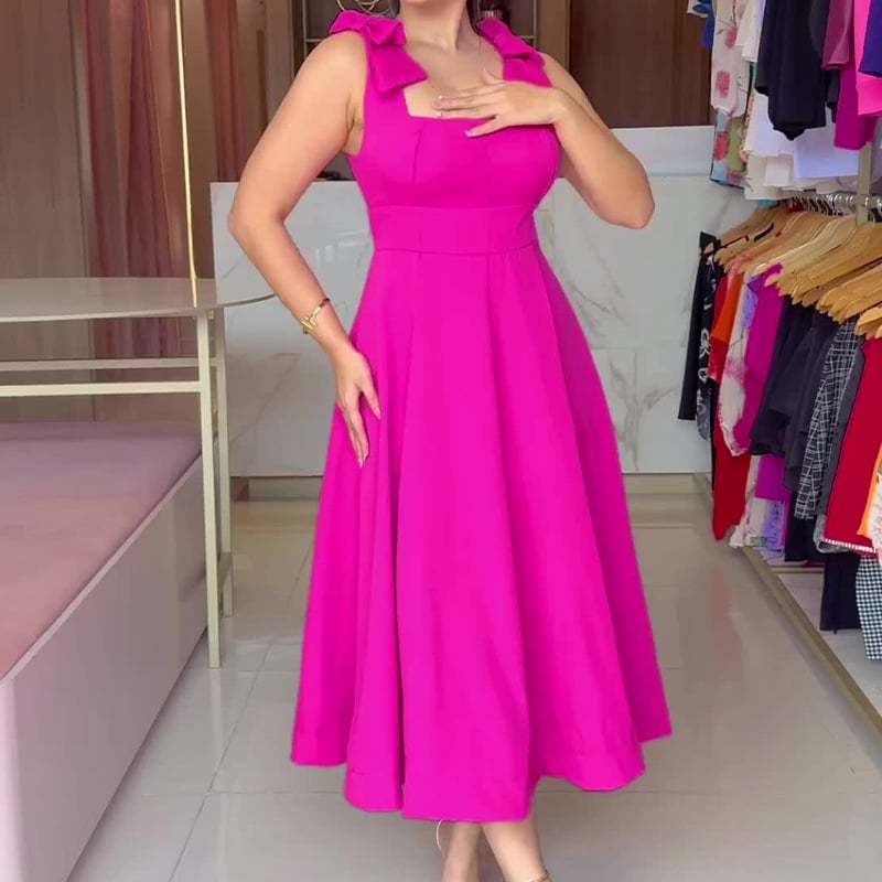 KENDALL - VESTIDO ELEGANTE SIN ESPALDA CON LAZO