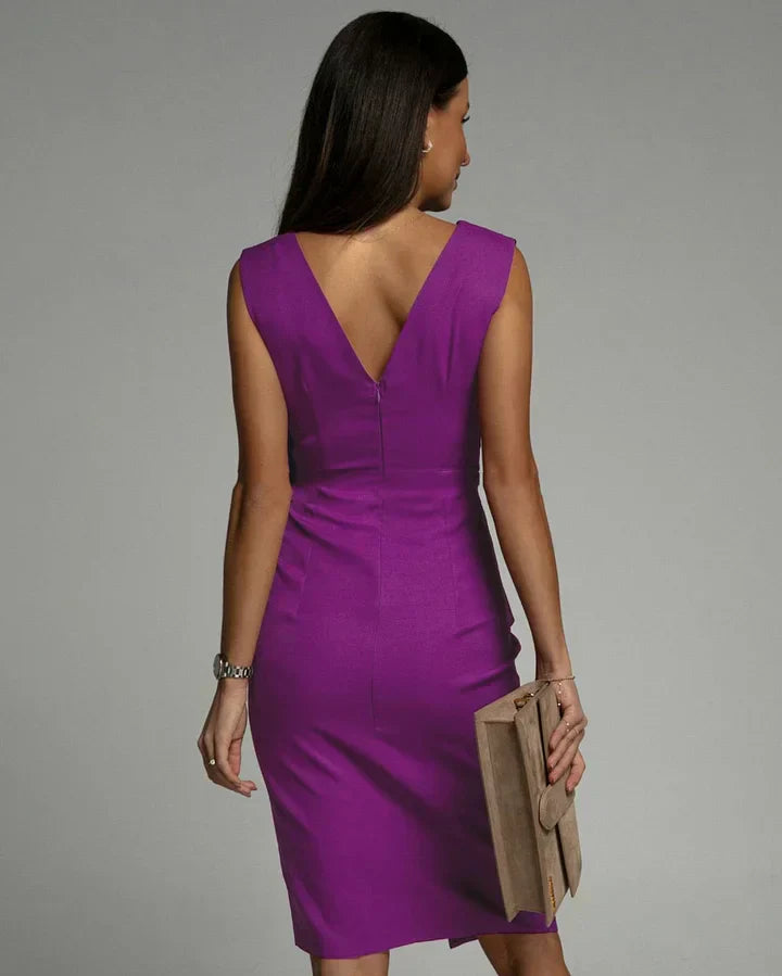 SHAE - VESTIDO MINI ELEGANTE CON ESCOTE EN V