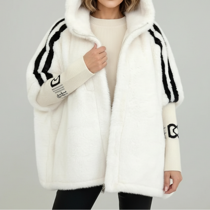 PALOMA - CHAQUETA CON CAPUCHA DE PIEL SINTÉTICA