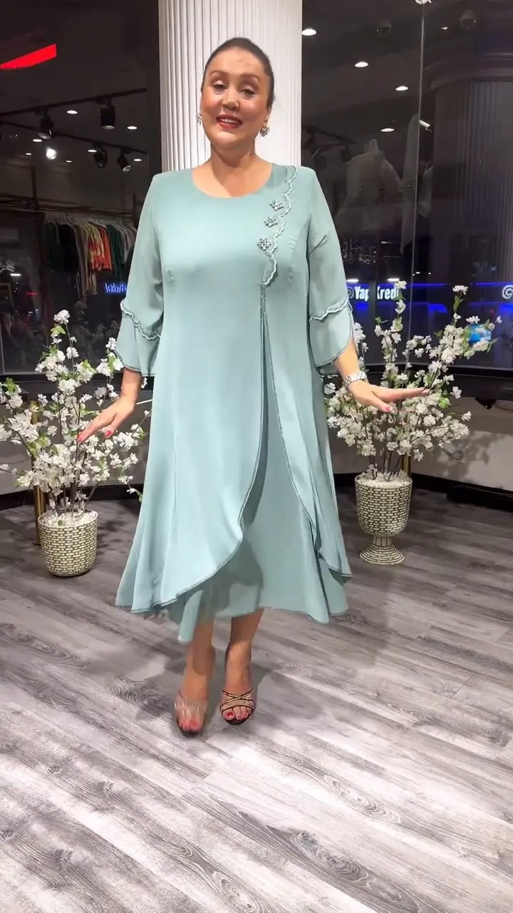 LAFRIZA - VESTIDO DE CHIFÓN FLUIDO BREEZE