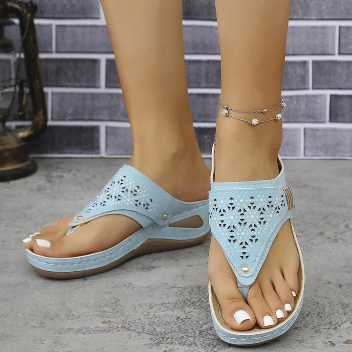 KATIARA - SANDALIAS CUÑA ELEGANTES Y CÓMODAS