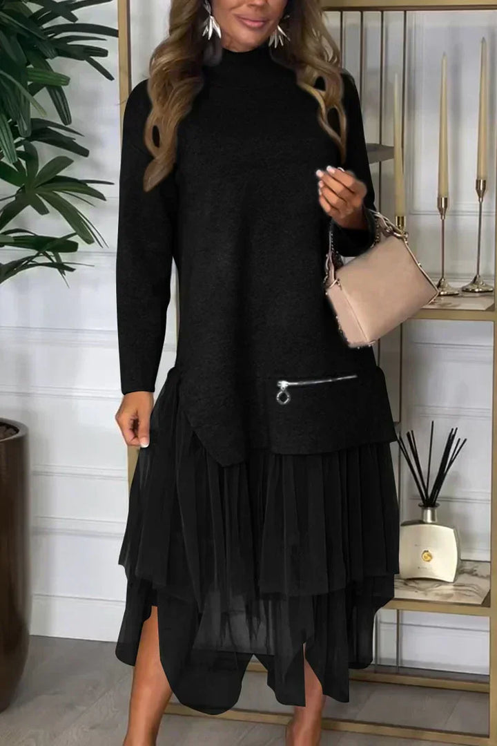 PENNYLANE - CONJUNTO ELEGANTE DE TUL CON MANGA LARGA