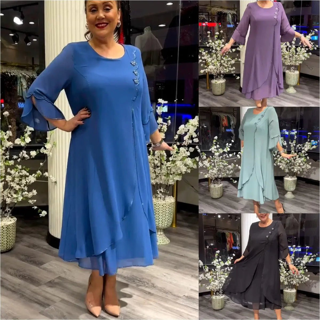 LAFRIZA - VESTIDO DE CHIFÓN FLUIDO BREEZE