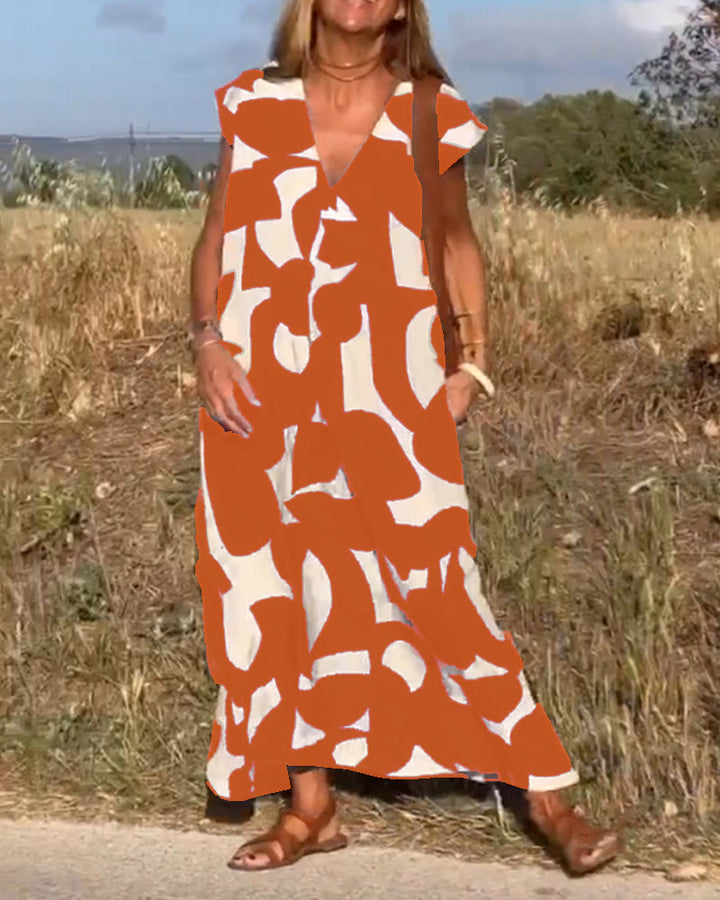 Alvina - Vestido Abstracto Relajado