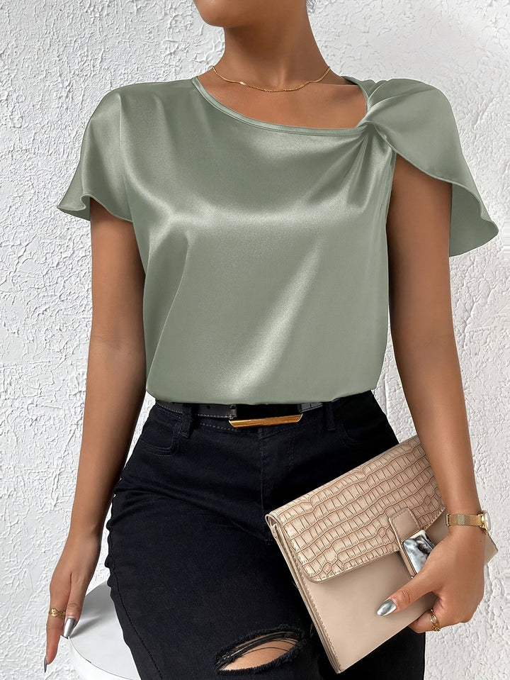 LEASA - BLUSA CON ACENTO MODERNO EN EL HOMBRO