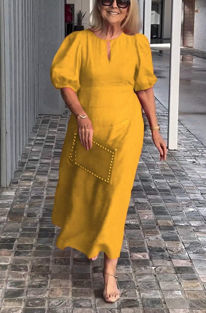Carla - Vestido Elegante con Mangas Abullonadas
