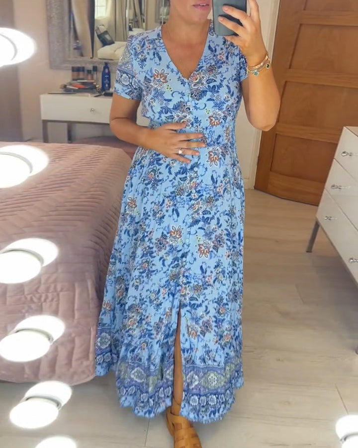 BRIAR - VESTIDO BOTÁNICO CON ESCOTE EN V