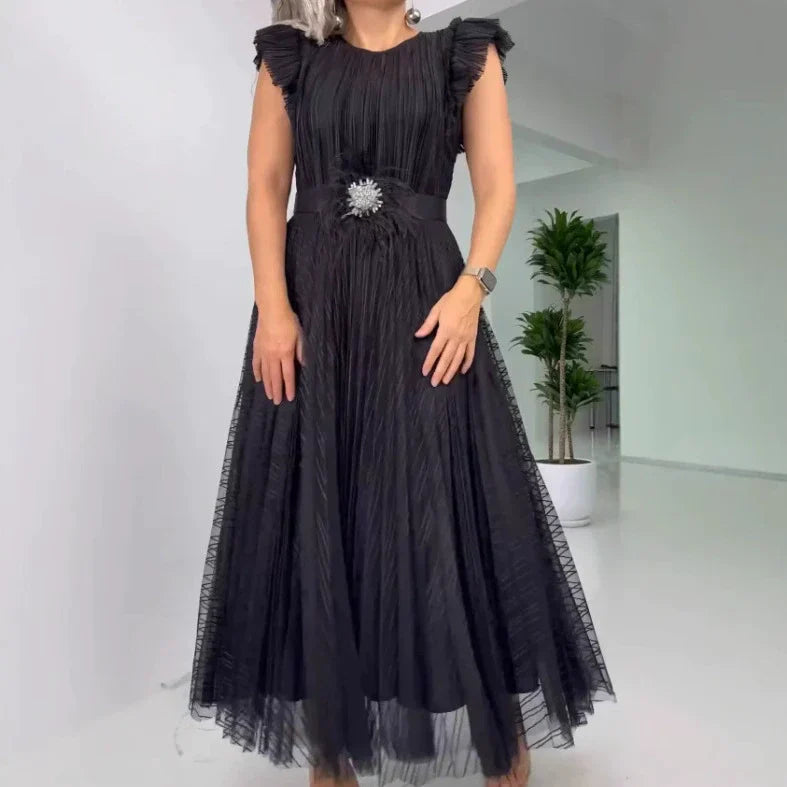 ESMAY - VESTIDO BODYCON PLISADO CON CAÍDA SUAVE