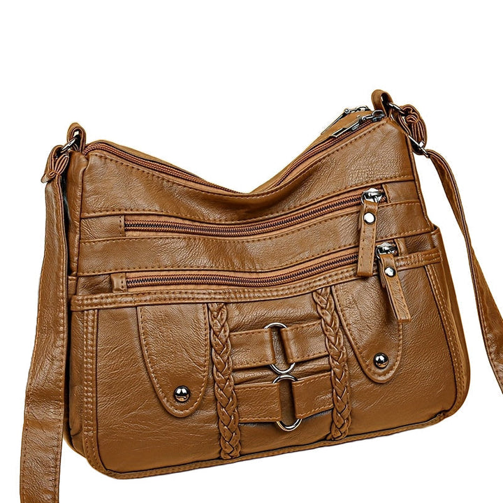 RACHEL - BOLSO CRUZADO DE CUERO ANTIRROBO