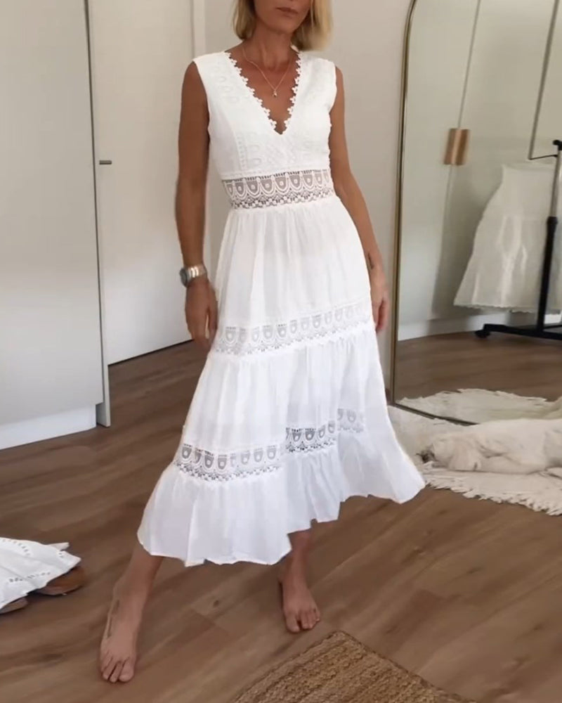 Clover - VENTA DE VESTIDO DE ENCAJE BLANCO