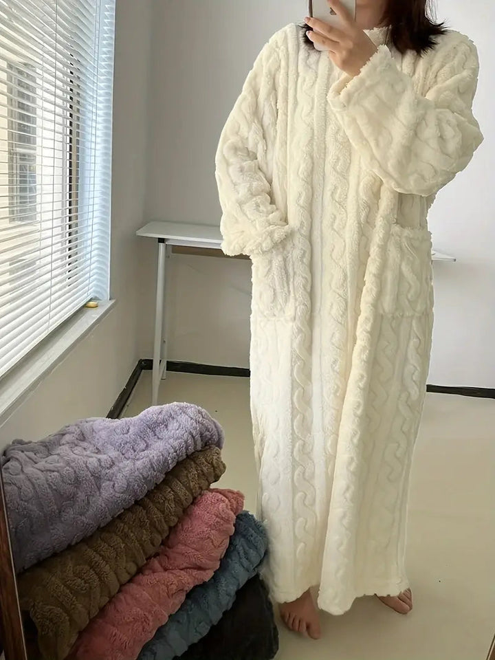 Abigail™ - Vestido de Invierno Jacquard de Forro Polar Suave