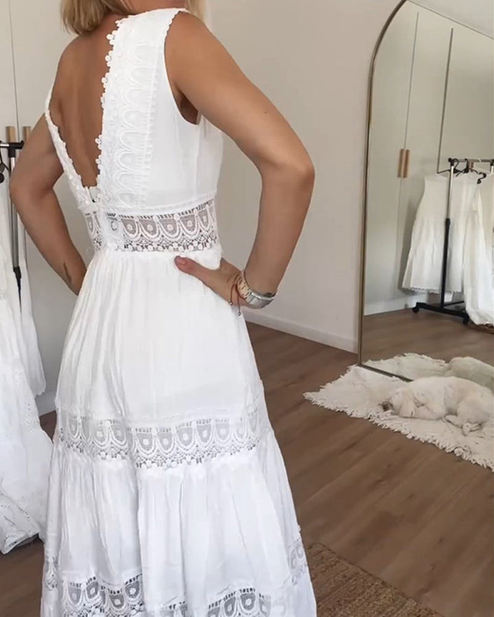 Clover - VENTA DE VESTIDO DE ENCAJE BLANCO