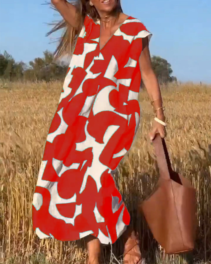 Alvina - Vestido Abstracto Relajado