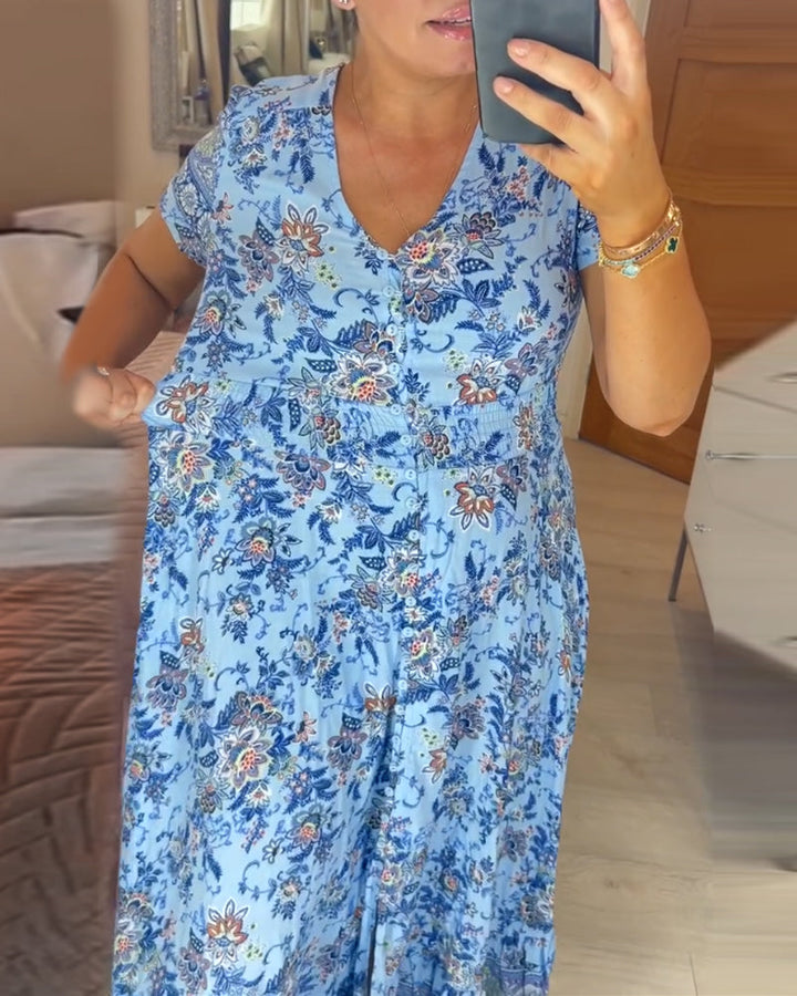 BRIAR - VESTIDO BOTÁNICO CON ESCOTE EN V