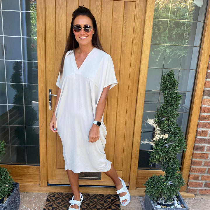 TANYA - VESTIDO MAXI CON ESCOTE EN V