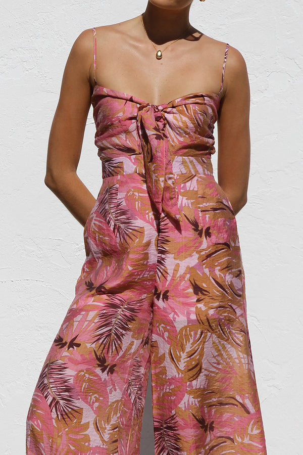 LYAM - MONO DE VERANO CON ESTAMPADO TROPICAL