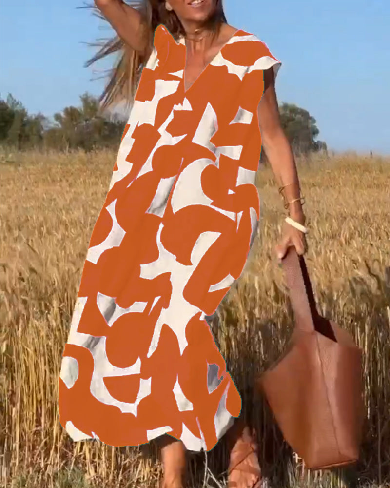 Alvina - Vestido Abstracto Relajado
