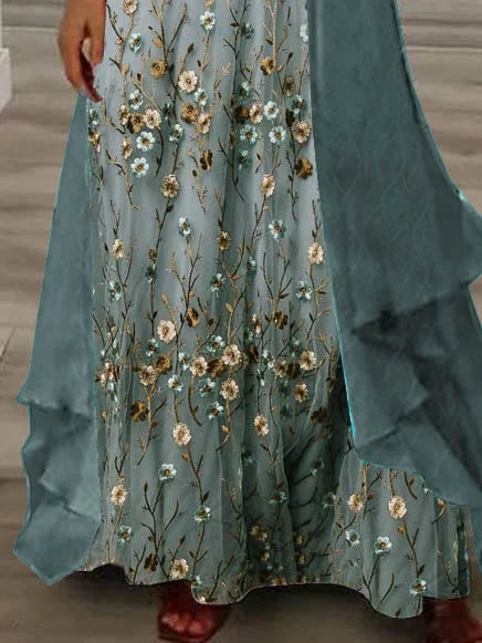 BRISTOL - VESTIDO MAXI FLORAL Y CONJUNTO DE CHAQUETA LIGERA