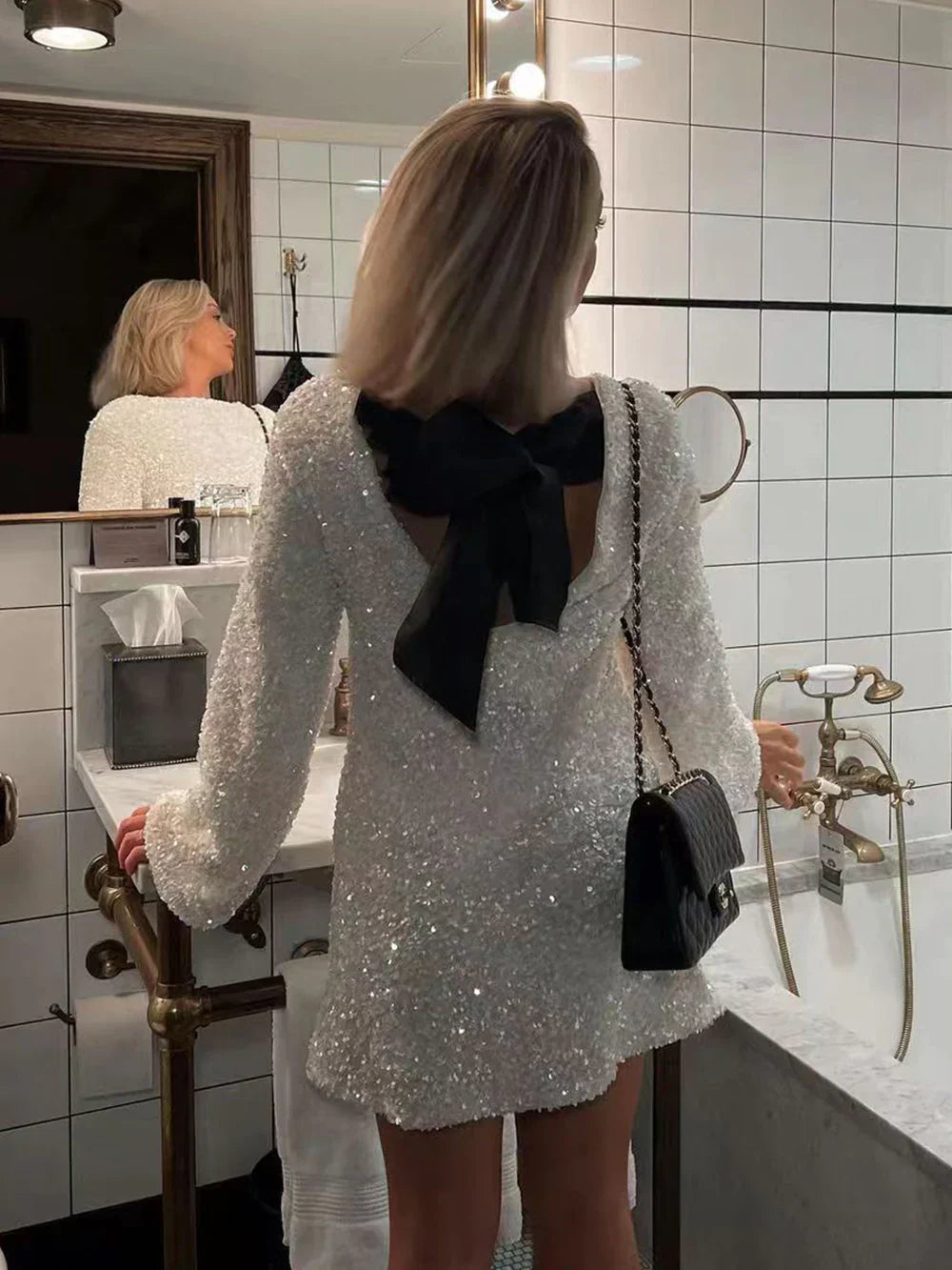 VANNAH - VESTIDO ELEGANTE CON LAZO