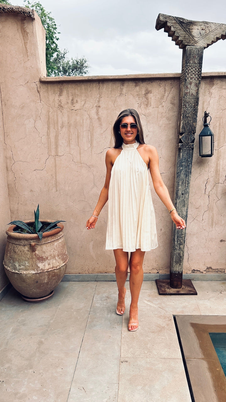 LORIN - VESTIDO HALTER BESADO POR EL SOL