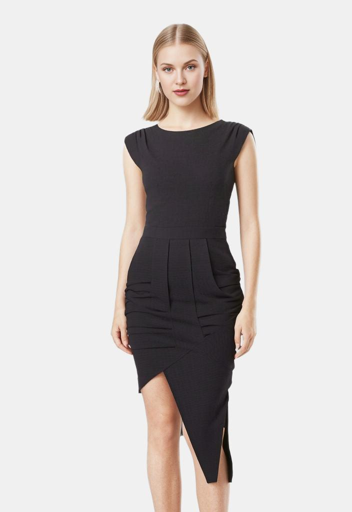 ANDRESSA - VESTIDO DE ELEGANCIA ASIMÉTRICA