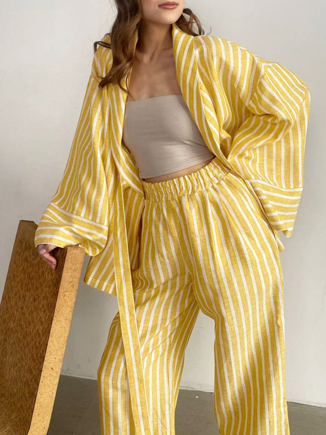 EVERLY - CONJUNTO CASUAL A RAYAS