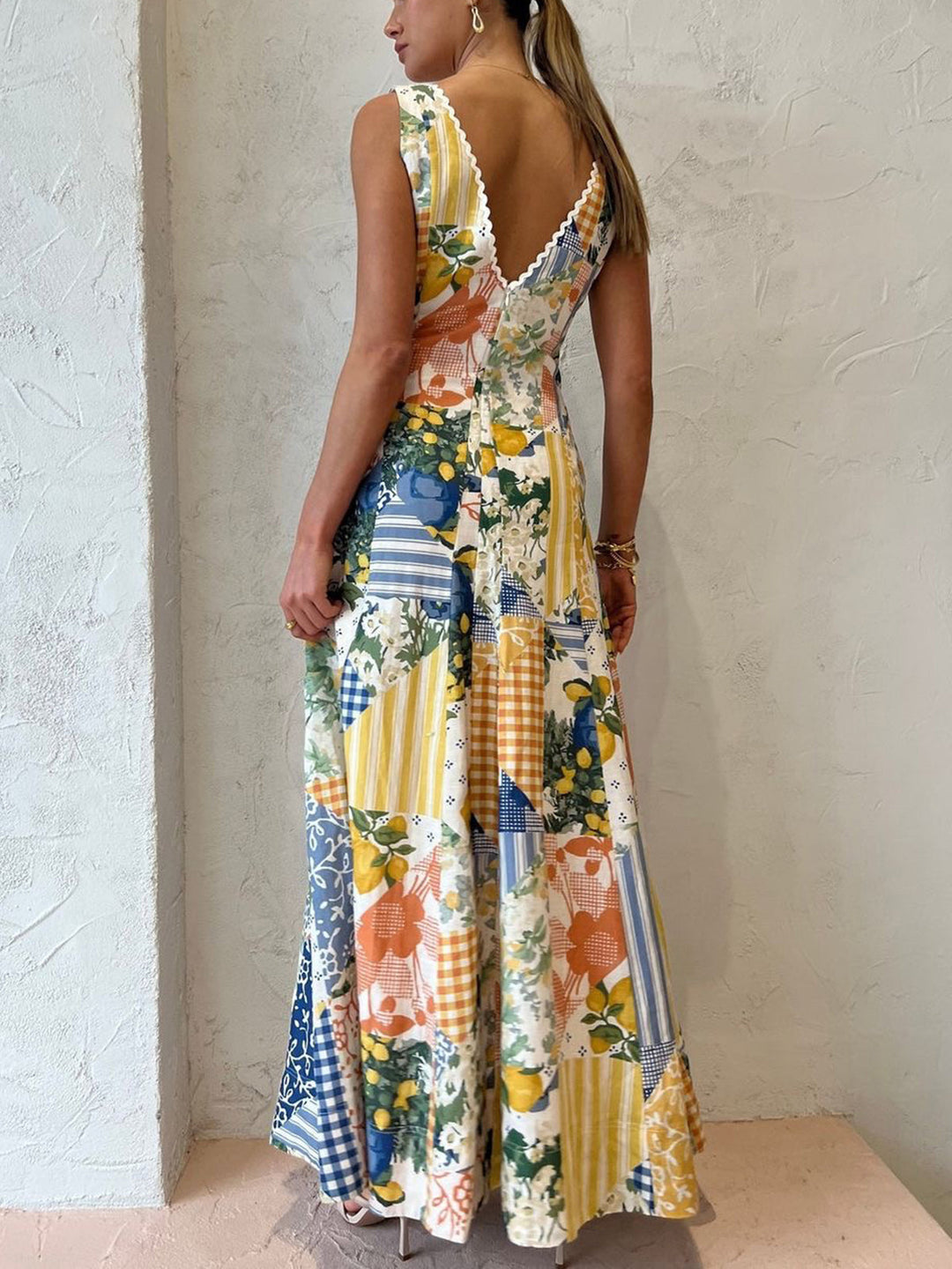 RAI – VESTIDO MAXI BOHO PATCHWORK