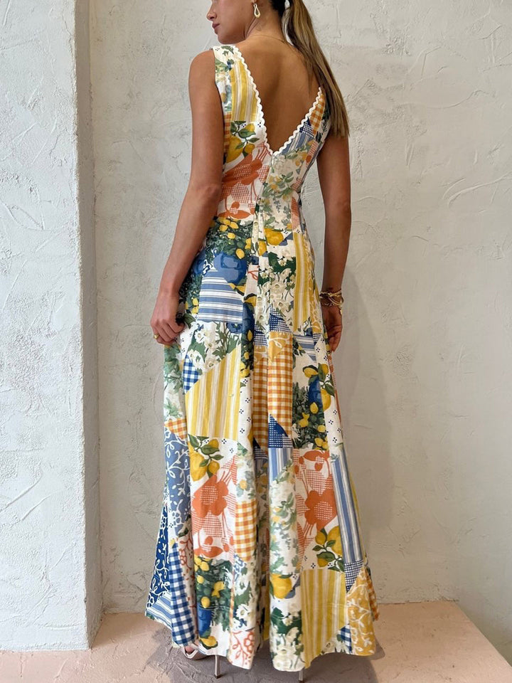 RAI – VESTIDO MAXI BOHO PATCHWORK
